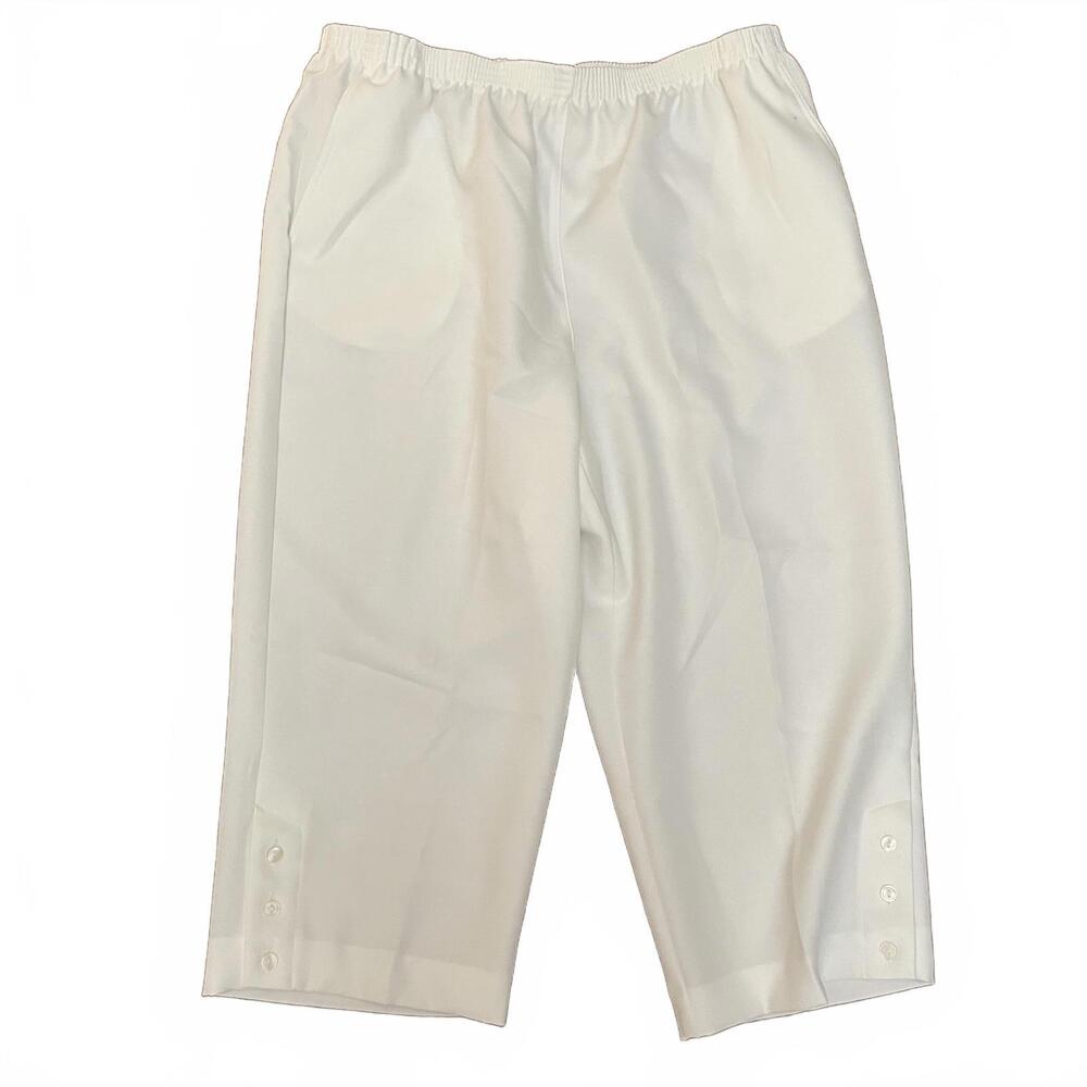Alfred Dunner, 18, White, Pull On Pants